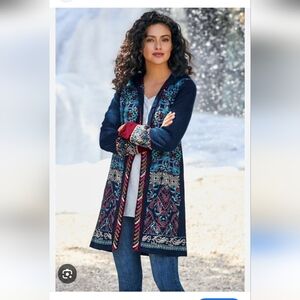 Soft Suroundings Lysa Embrodered Cardigan M NWOT